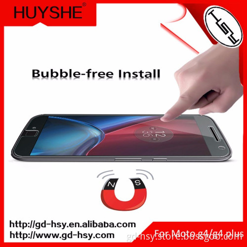 HUYSHE 9H anti shock best supplier of Screen Guard For Moto G4 plus Tempered Glass Screen Protector